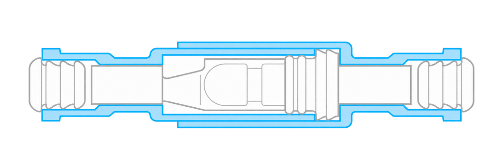 A-202B・A-201B 接続時の断面イメージ