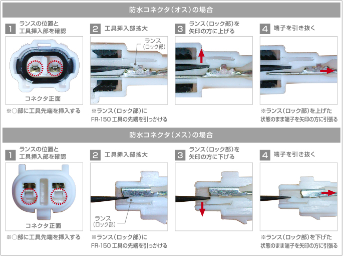 端子 引抜き工具 FR-150 | ヒーロー電機株式会社