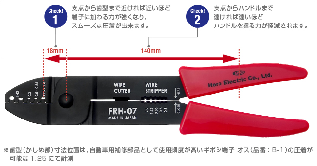 圧着工具 FRH-07 | ヒーロー電機株式会社